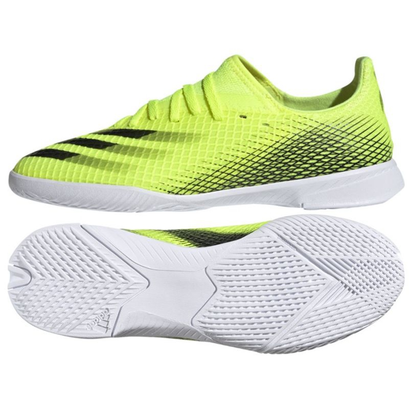 Adidas X Ghosted.3 In Jr FW6924 football boots green white, neon yellow -  KeeShoes