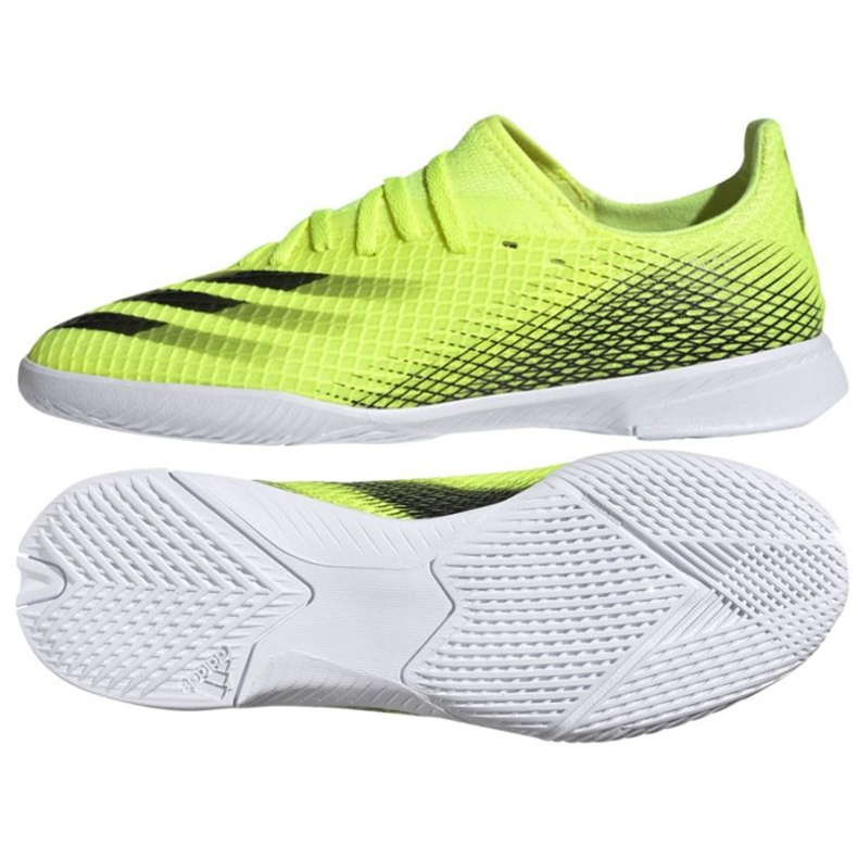 Adidas X Ghosted.3 In Jr FW6924 football boots white, neon yellow green