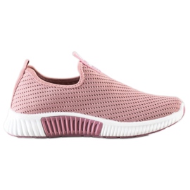 SHELOVET Comfortable Textile Sneakers pink