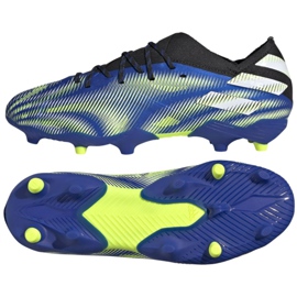 Adidas Nemeziz.1 Fg Jr FY0816 football boots white, black, blue, yellow blue