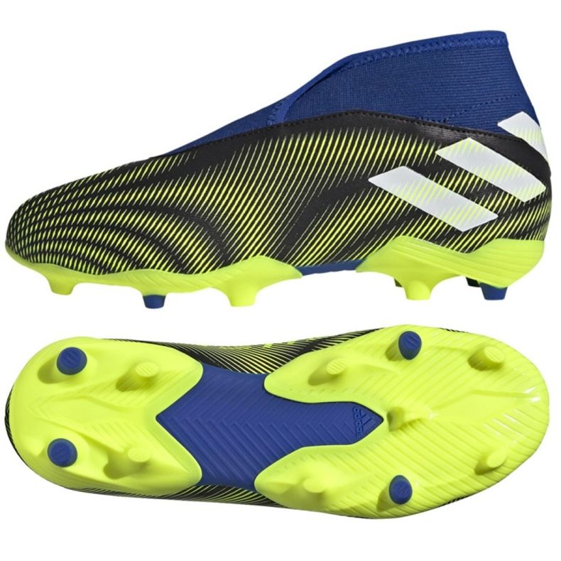 Adidas Nemeziz.3 Ll Fg Jr FY0819 football boots white, black, blue, yellow black