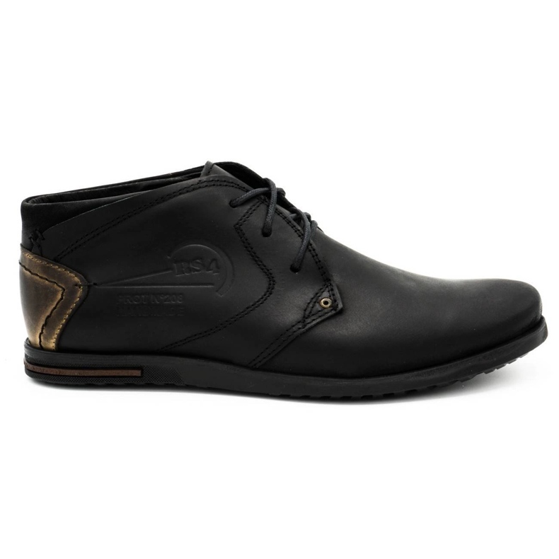 Polbut Men's leather shoes C37SW black