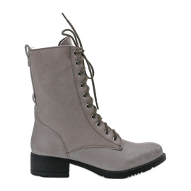 Gray lace-up boots S10 grey Gray lace-up boots S10 grey