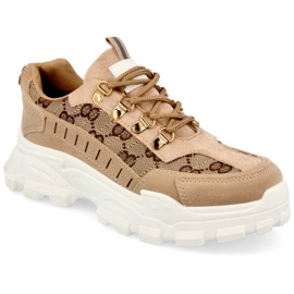 Women's Sneakers On A Massive Sole Khaki Daydreamer beige brown golden