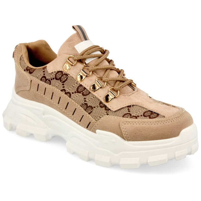 Women's Sneakers On A Massive Sole Khaki Daydreamer beige brown golden