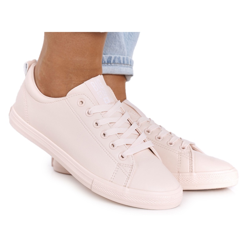 Women's Leather Sneakers Big Star HH274141 Light Pink