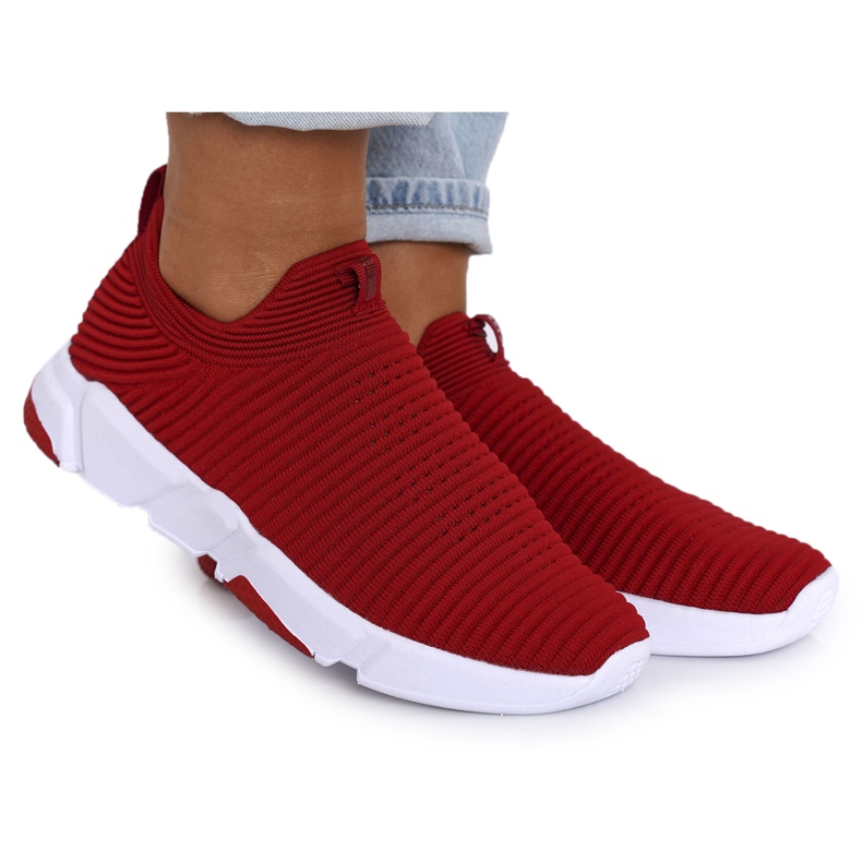 Women's Sport Shoes Slip-on Big Star DD274463 Red Women's Sport Shoes Slip-on Big Star DD274463 Red