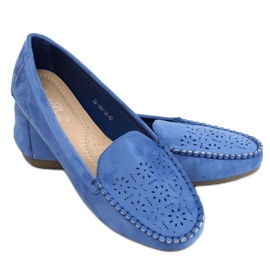 Blue openwork loafers XR-1R6 Blue