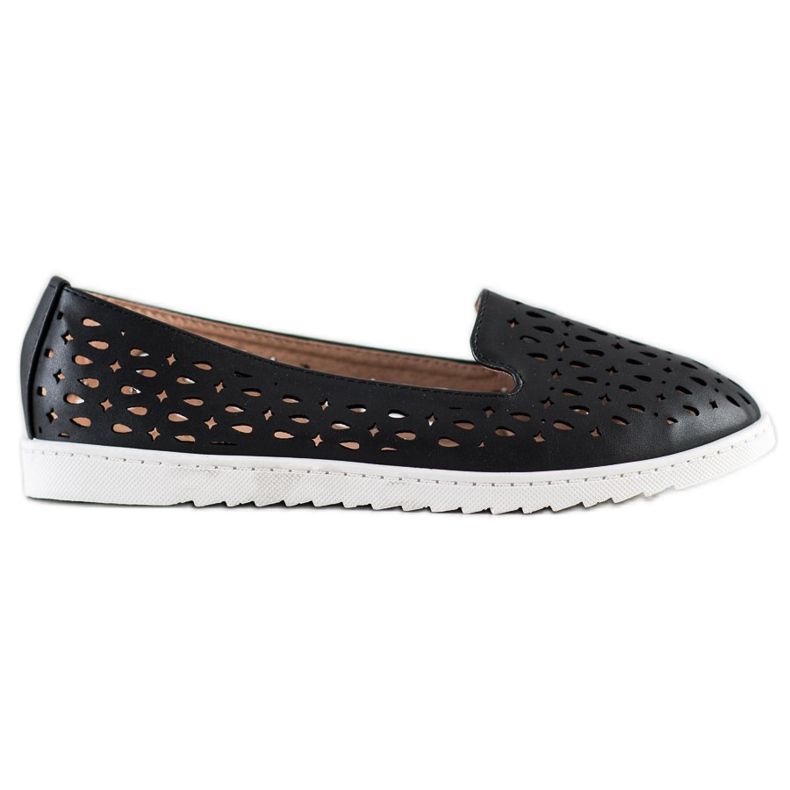 Sabatina Slipons With Openwork Pattern black