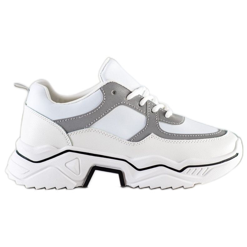 SHELOVET Comfortable sports sneakers white grey multicolored SHELOVET Comfortable sports sneakers white grey multicolored