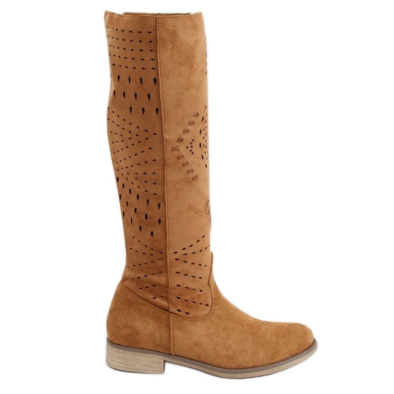 Camel ST-53P Camel openwork boots brown