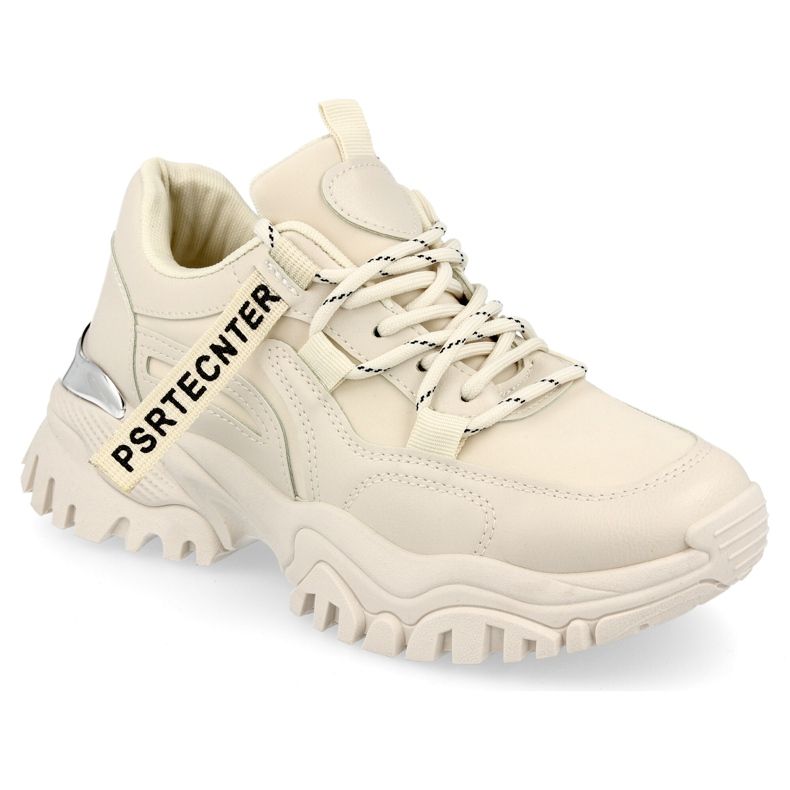 PS1 Women's Sneakers On A Massive Sole Beige Chunky