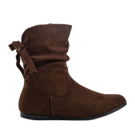Brown suede women's boots DH26