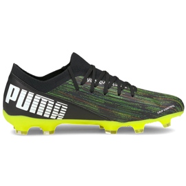 Puma Ultra 3.2 Fg Ag soccer shoes black-green 106300 02