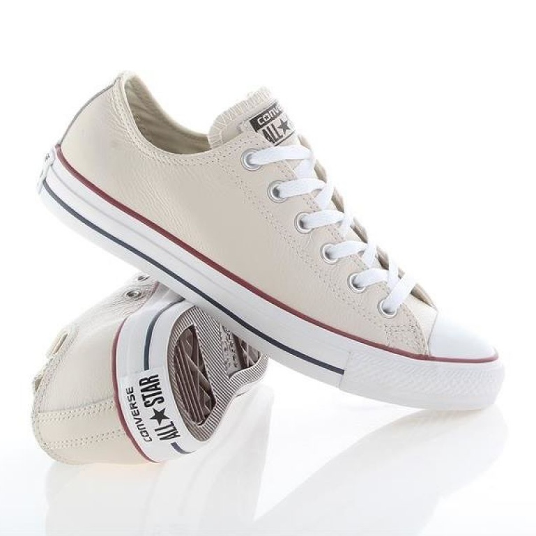 Converse Unisex All Optical Shoes Leather Low