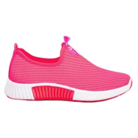 SHELOVET Comfortable Textile Sneakers pink