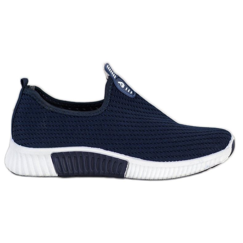 SHELOVET Comfortable Textile Sneakers navy blue blue