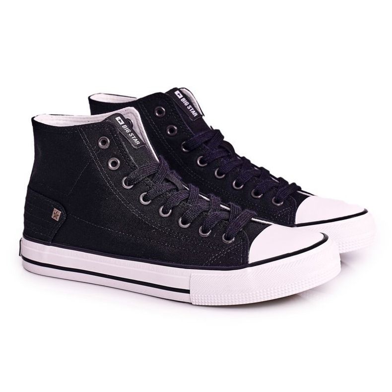 Men's Classic High-top Sneakers Big Star DD174249 Black Men's Classic High-top Sneakers Big Star DD174249 Black