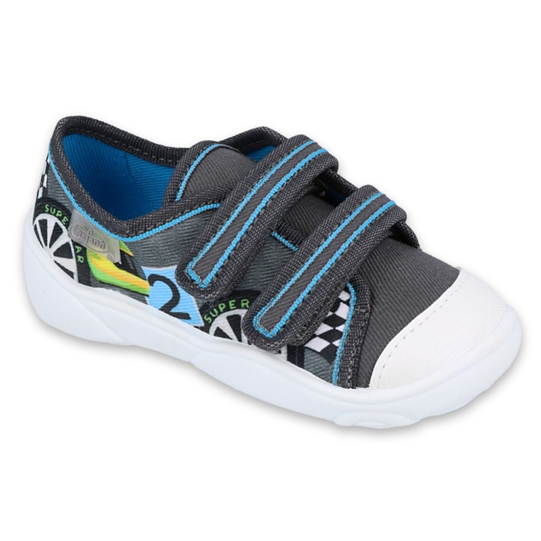 Befado children's shoes 907P113 white black blue grey