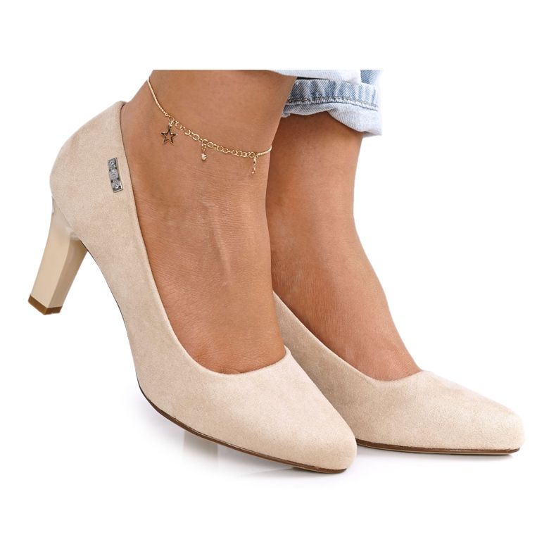 PJ1 Classic Pumps On A Bar Suede Beige Eleanor