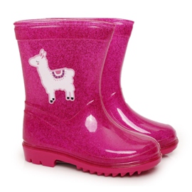 Children's Brocade Galoshes With Pink Lama