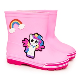 Children's Pink Galoshes With A Pony Children's Pink Galoshes With A Pony
