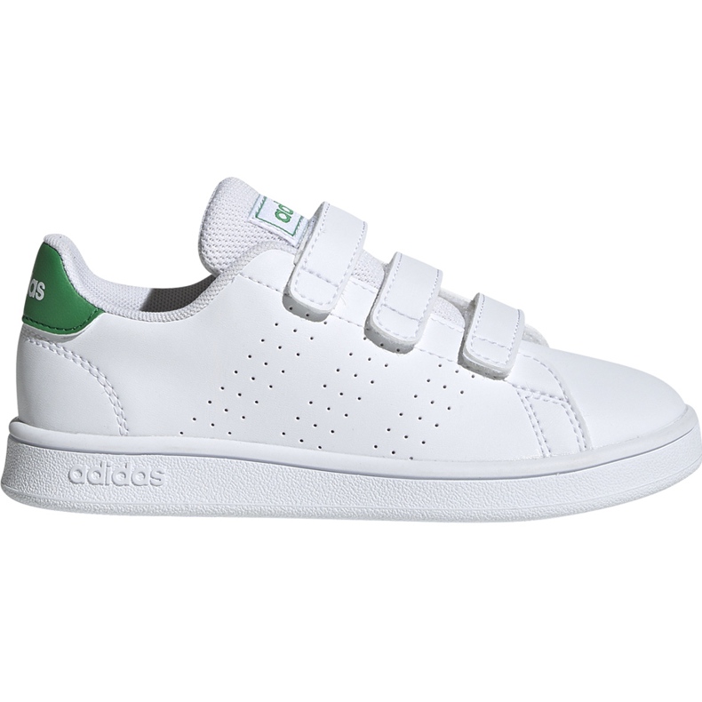 Adidas Advantage C white and green children's shoes EF0223