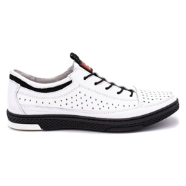 Polbut Men's leather summer shoes K22 white Polbut Men's leather summer shoes K22 white