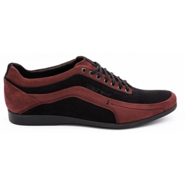 Polbut Men's casual shoes 2101P burgundy red