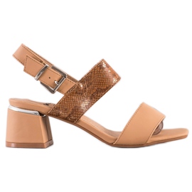Kylie Fashionable Sandals On A Bar brown