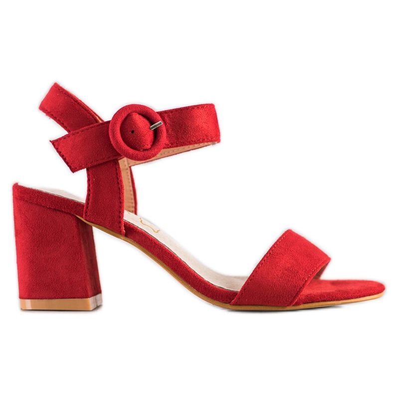 Sabatina Red Sandals With Buckle