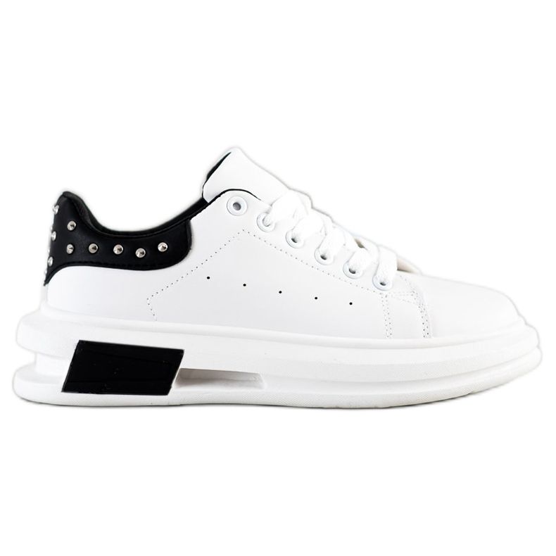 SHELOVET Sneakers With Studs white black