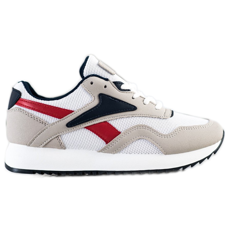 SHELOVET Sport Shoes With Mesh white red grey