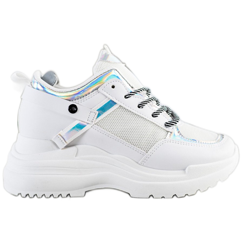 Marquiz Wedge Sneakers white silver