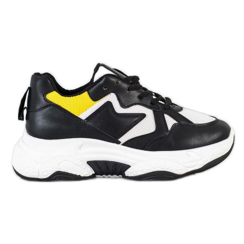 Fashion Comfortable Sneakers white black yellow