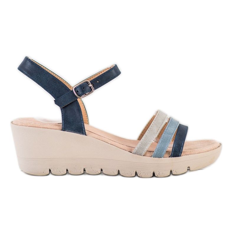 Kylie Wedge Sandals blue