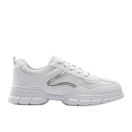 White sports sneakers 3157 silver White sports sneakers 3157 silver