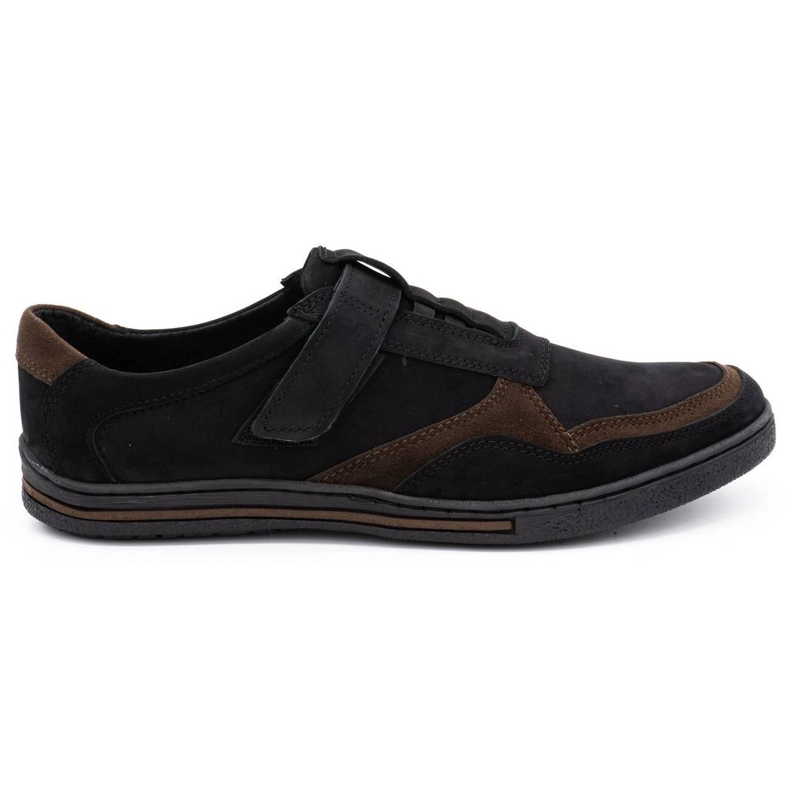 Polbut Men's casual leather shoes 2102 black