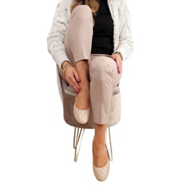 CD81P Khaki beige ballerinas