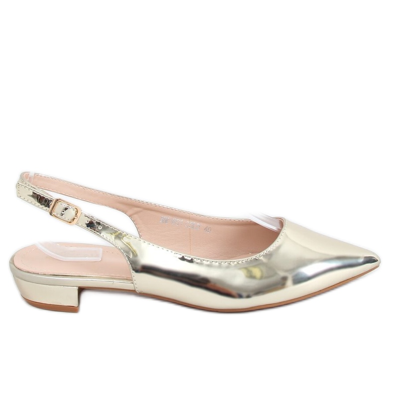 Open heel ballerinas gold MM-801 Gold golden