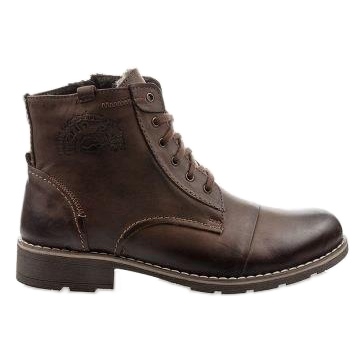 Mario Pala Men's boots with fur 312 brown