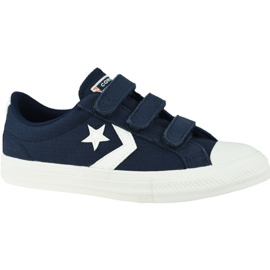Converse Star Player Low Kids 667547C shoes white navy blue