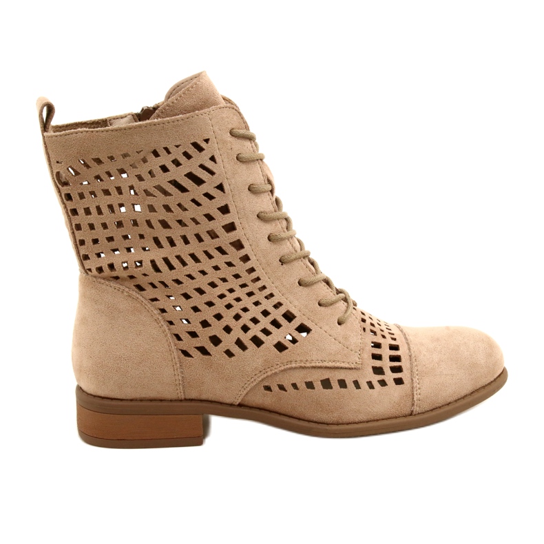 M.Daszyński Tied openwork workers Daszyński SA142-33 beige