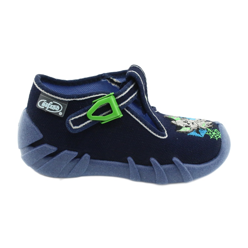 Befado children's shoes 110P388 navy blue green Befado children's shoes 110P388 navy blue green