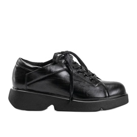 Black matte shoes on the wedge Alena Black matte shoes on the wedge Alena