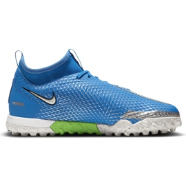Nike Phantom Gt Academy Df Tf Jr CW6695 400 football shoe blue blue