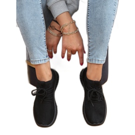 Black PC01 All Black socks sports shoes