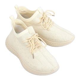 Beige PC01 LT.BEIGE sock sports shoes Beige PC01 LT.BEIGE sock sports shoes