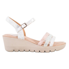 Kylie Wedge Sandals white