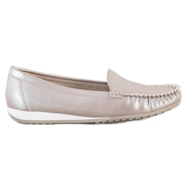 Goodin Shiny stylish loafers golden